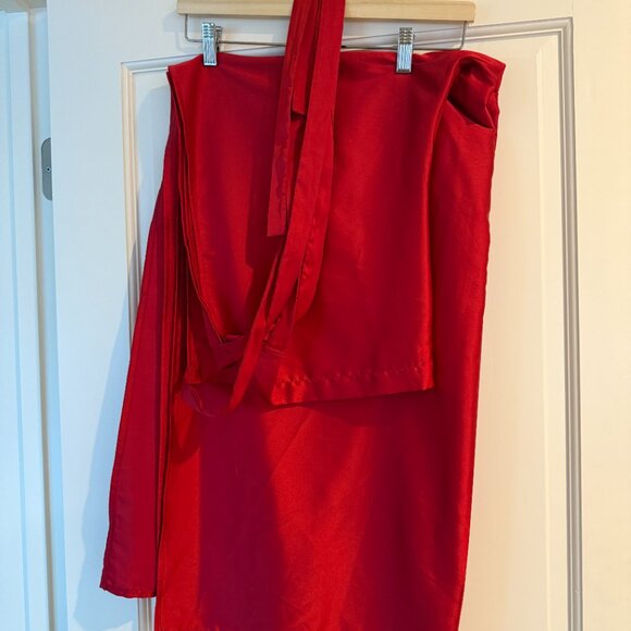 Red Satin Pant to Jumpsuit by Baliawear - Picture 5 of 6